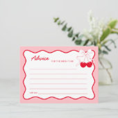 お姫様気分を添える ブライダルシャワーのアドバイスカード 招待状 (スタンド正面)