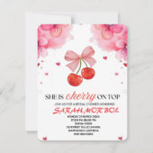 お姫様気分を添える ブライダルシャワーの招待状セット テンプレート (正面)