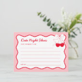 お姫様気分を添える ブライダルシャワーデートナイトアイデアカード 招待状 (スタンド正面)