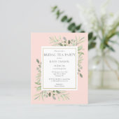 お姫様気分を満喫する ブライダル ティーパーティー 招待状(ピンク) (スタンド正面)