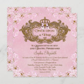 お姫様誕生日パーティー 招待状 (正面/裏面)