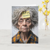 お婆さん早く病気が治る カード (黄色い花)