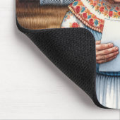 お婆さん読が郵便受けの手紙 マウスパッド (コーナー)