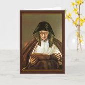 お婆さん読、レンブラント・ハルメンシュが。バン カード (黄色い花)