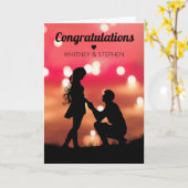 お婚約 カード (黄色い花)