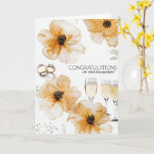 お婚約 カード (黄色い花)