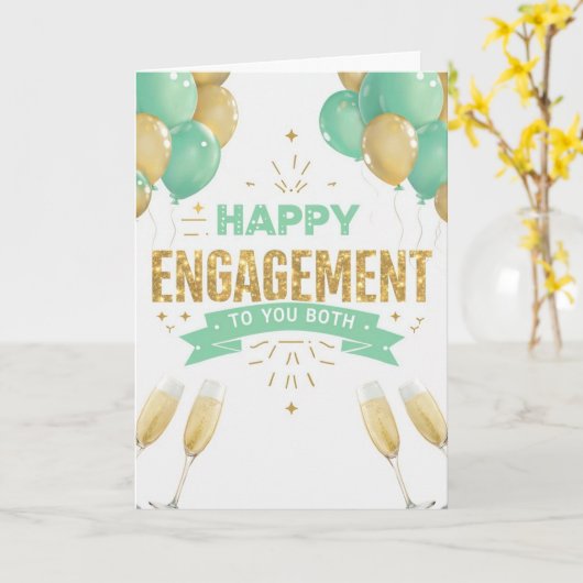 お婚約 カード (黄色い花)