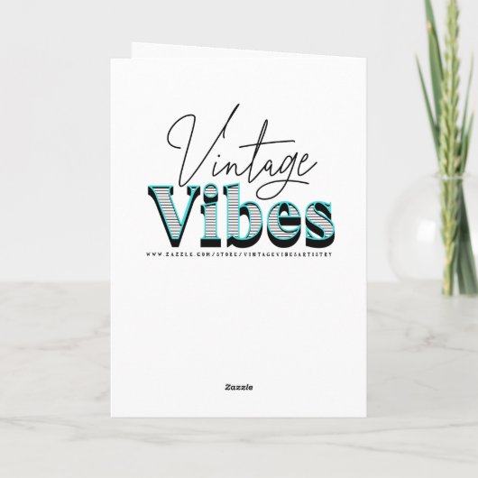 お婚約 |レトロ カード (裏面)