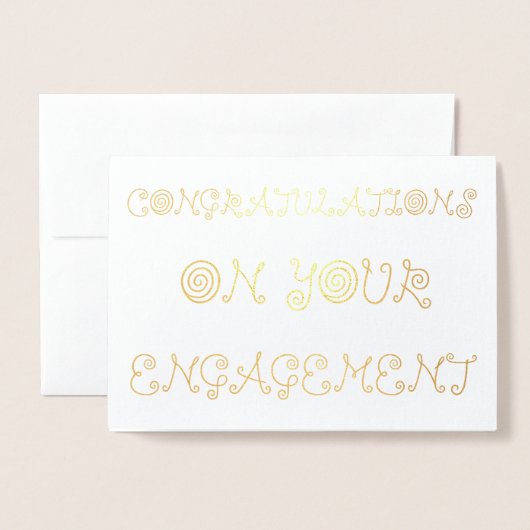 お婚約 箔カード (封筒付き正面)