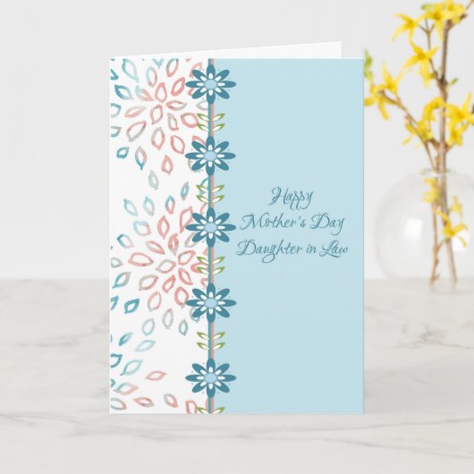 お嫁さまのお母さんの日帰り花束 カード (黄色い花)