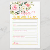 お嫁さんへの願い – ピンクのフローラ&金ゴールド (正面)