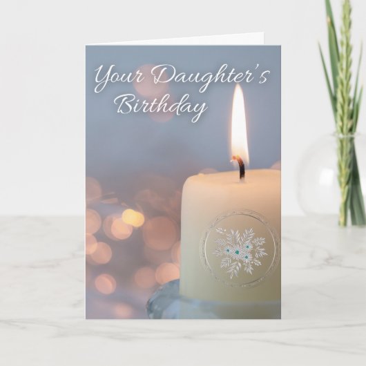 お嬢さん誕生日キャンドル カード (正面)