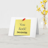 お嬢さん-あなたの「ロック」もあなたの誕生日の岩を望む カード (黄色い花)