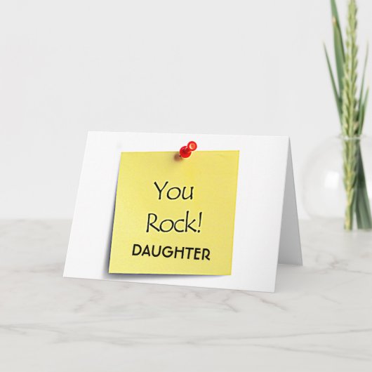 お嬢さん-あなたの「ロック」もあなたの誕生日の岩を望む カード (正面)