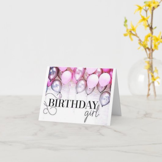 **お嬢さん**「お誕生日」に カード (黄色い花)