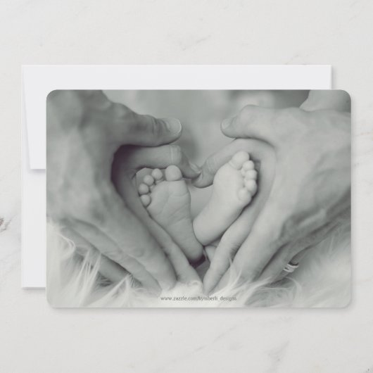 お嬢さん、お誕生発表が来た 案内状 (裏面)