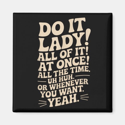 お嬢さん！トレンドおもしろいことわざ マグネット (正面)