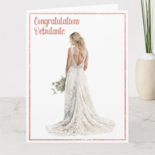 お嬢様おめでとう カード (正面)