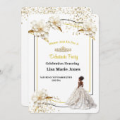 お嬢様のデビュー披露パーティーへのご招待 招待状 (正面/裏面)