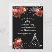 お嬢様のデビュー披露パーティーへのご招待 招待状 (正面)