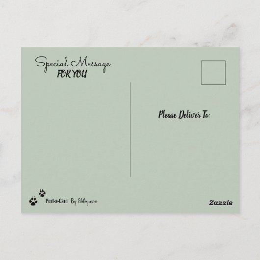 お嬢様の妖精の誕生日 ポストカード (裏面)