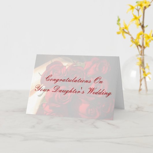 お嬢様の結婚おめでとうございます カード (黄色い花)