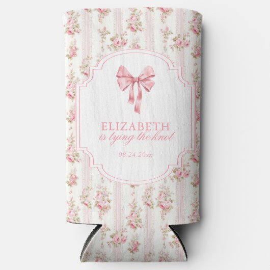 お嬢様の結婚前お披露目パーティー　コケット ボウ ブライダルシャワー スリム缶クーラー (正面)