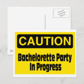 お嬢様パーティー進行中 ご注意ください インビテーションポストカード (正面/裏面)