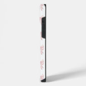 お嬢様風ピンクリボンパターン iPhoneケース (左側面)