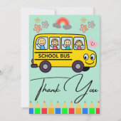 お子さまからバスの運転手への感謝のカード サンキューカード (正面)