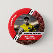 お子さまのスポーツを応援するカスタムピンバッジ サッカーお尻 缶バッジ (正面)