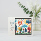 お子さまの作品をクリスマスに添えて ポストカード (スタンド正面)