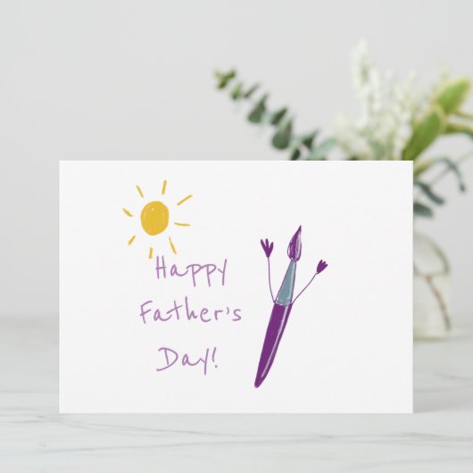 お子さまの作品を父の日のギフトに 子どもの絵をプレゼントして、父の日のお祝いをしよう! シーズンカード (スタンド正面)