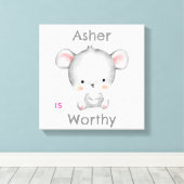 お子さまの個性が輝くデコレーション | グレーマウス キャンバスプリント (インサイチュ (ウッドフロア))