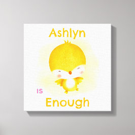 お子さまの個性に応じた子供向けアファメーション | 十分な黄色の鳥 キャンバスプリント