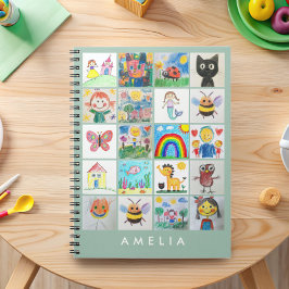 お子さまの絵がコラージュになった特別なノート ノートブック
