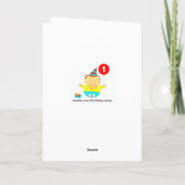 お子さまの1歳の誕生日 カード (裏面)