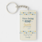 お子さんお気に入りのを愛すおもしろいる キーホルダー (正面)