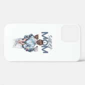 お子さんと娘さんと一緒のカスタマイズ可能なスーパーママのギフト Case-Mate iPhoneケース (裏面 (横))
