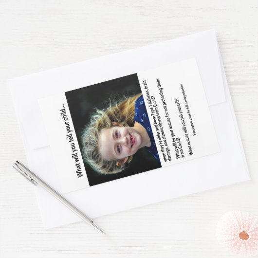 お子さんに何て言うの?紙シール 長方形シール (封筒)