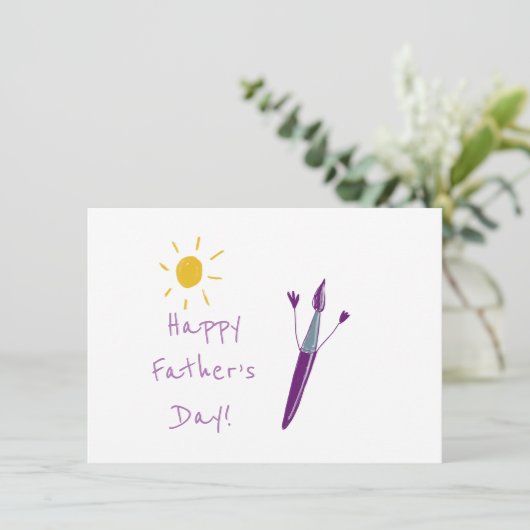 お子さんのアートワーク父の日 シーズンカード (スタンド正面)