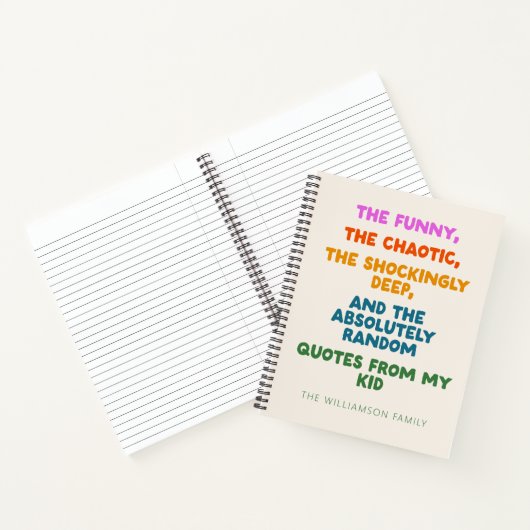 お子さんのユーモアあふれる名言集 親のユーモア 子育て記録 ノートブック (内部)