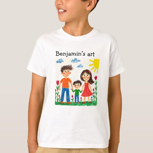 お子さんの作品をこのTシャツにアップロード Tシャツ (正面)