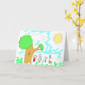 お子さんの作品を父の日のカードに追加 カード (黄色い花)