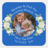 お子さんの写真 ママとパパが結婚します スクエアシール (正面)