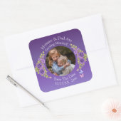 お子さんの写真 ママとパパが結婚します スクエアシール (封筒)