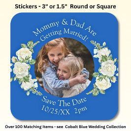 お子さんの写真 ママとパパが結婚します スクエアシール