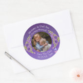 お子さんの写真 ママとパパが結婚します ラウンドシール (封筒)