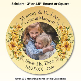 お子さんの写真 ママ パパ 結婚します ラウンドシール