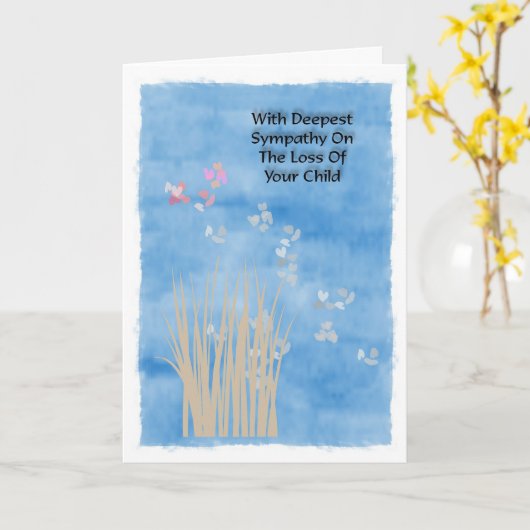 お子さんを亡くしてご悔やみや弔慰の上 カード (黄色い花)